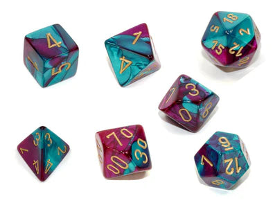 Gemini 7-Die Set - Purple/Teal/Gold