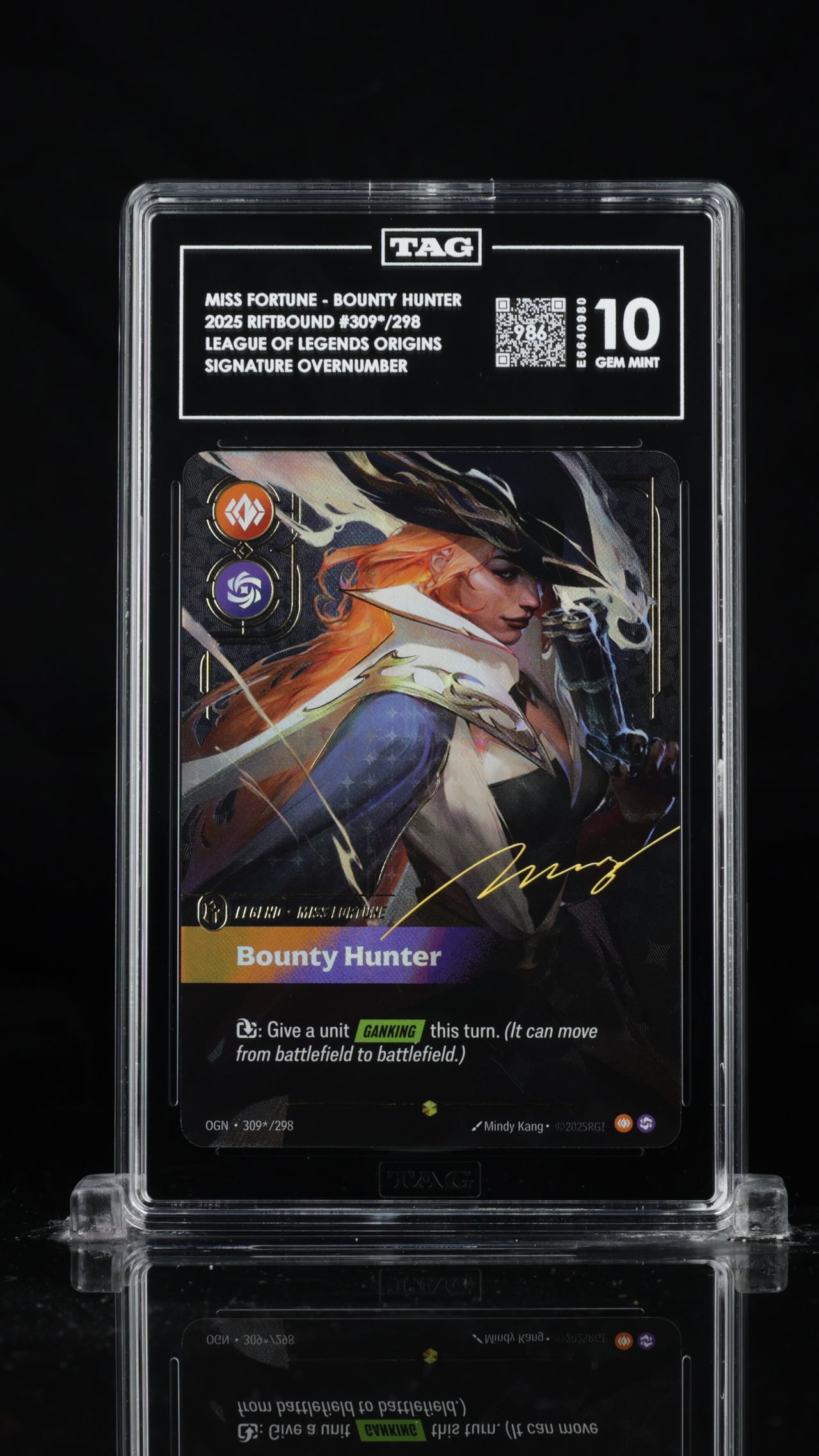 TAG 10 Miss Fortune - Bounty Hunter (Signature) (309*/298) - Origins Foil