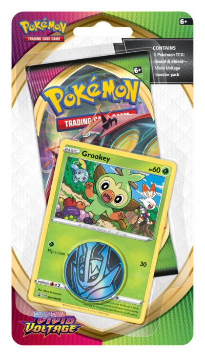 Pokemon - Scarlot & Violet - Vivid Voltage - Checklane Blister - Grookey
