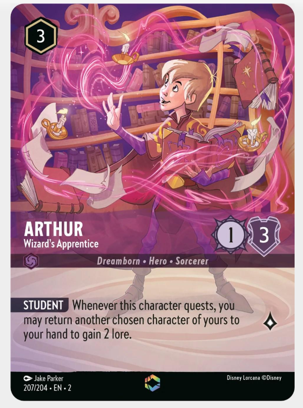 Arthur - Wizard's Apprentice 207/204 - Enchanted PSA 10 - Floodborn