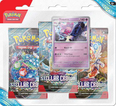 PRE ORDER Pokemon SV7 - Stellar Crown 3-Pack Blister (September 2024)