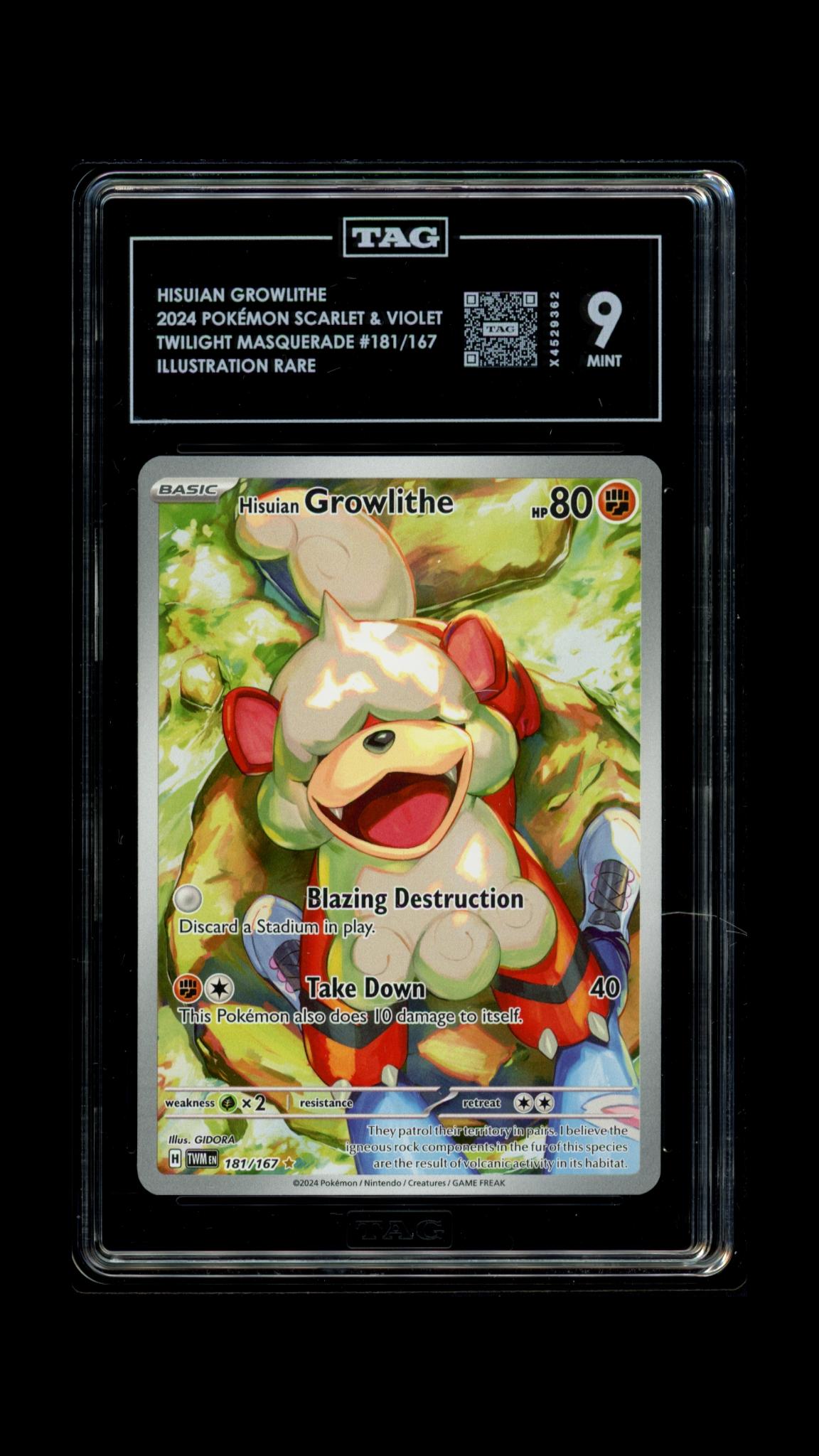TAG 9 Hisuian Growlithe (181/167) [Scarlet & Violet: Twilight Masquerade]