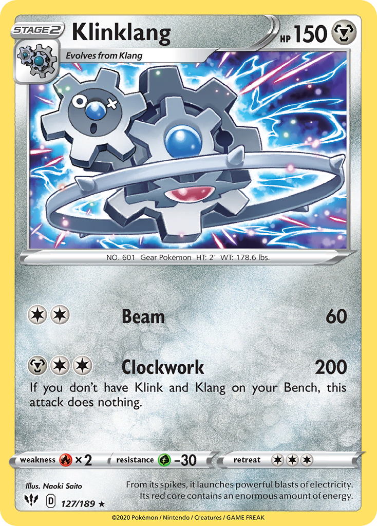 Klinklang (127/189) [Sword & Shield: Darkness Ablaze] | Infinity Cards & Collectibles