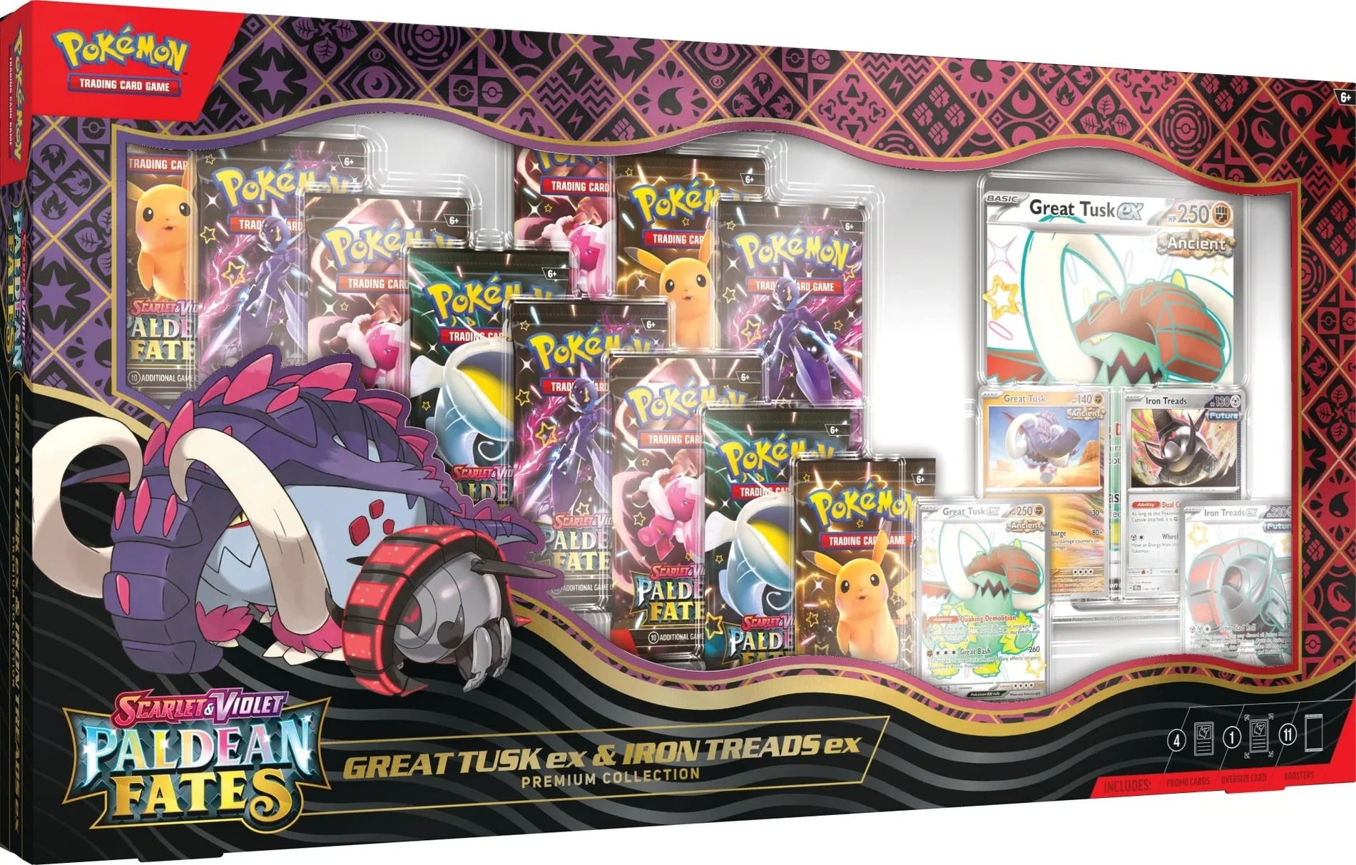 Pokemon - Paldean Fates - Great Tusk EX Premium Collection Box | Infinity Cards & Collectibles