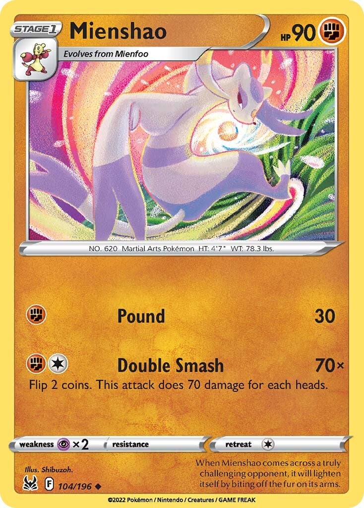 Mienshao (104/196) [Sword & Shield: Lost Origin] | Infinity Cards & Collectibles
