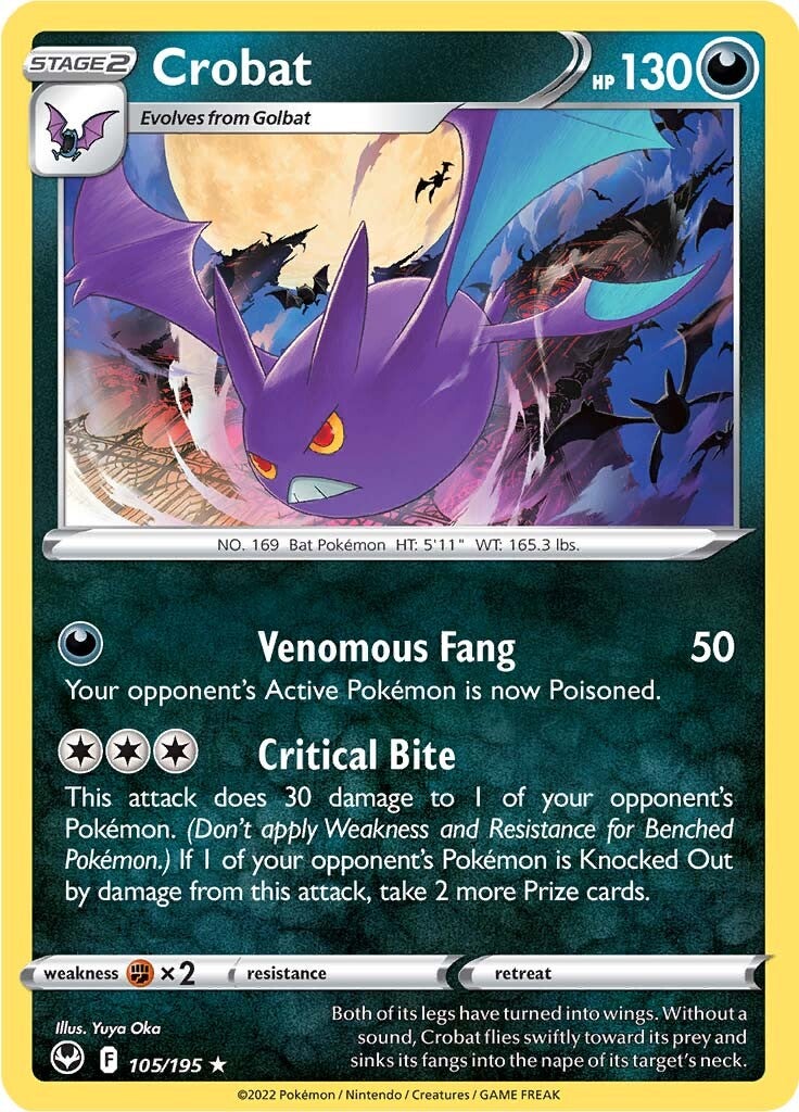 Crobat (105/195) [Sword & Shield: Silver Tempest] | Infinity Cards & Collectibles