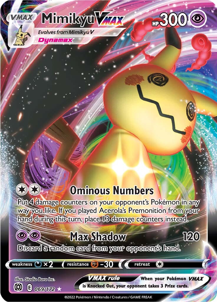 Mimikyu VMAX (069/172) [Sword & Shield: Brilliant Stars] | Infinity Cards & Collectibles