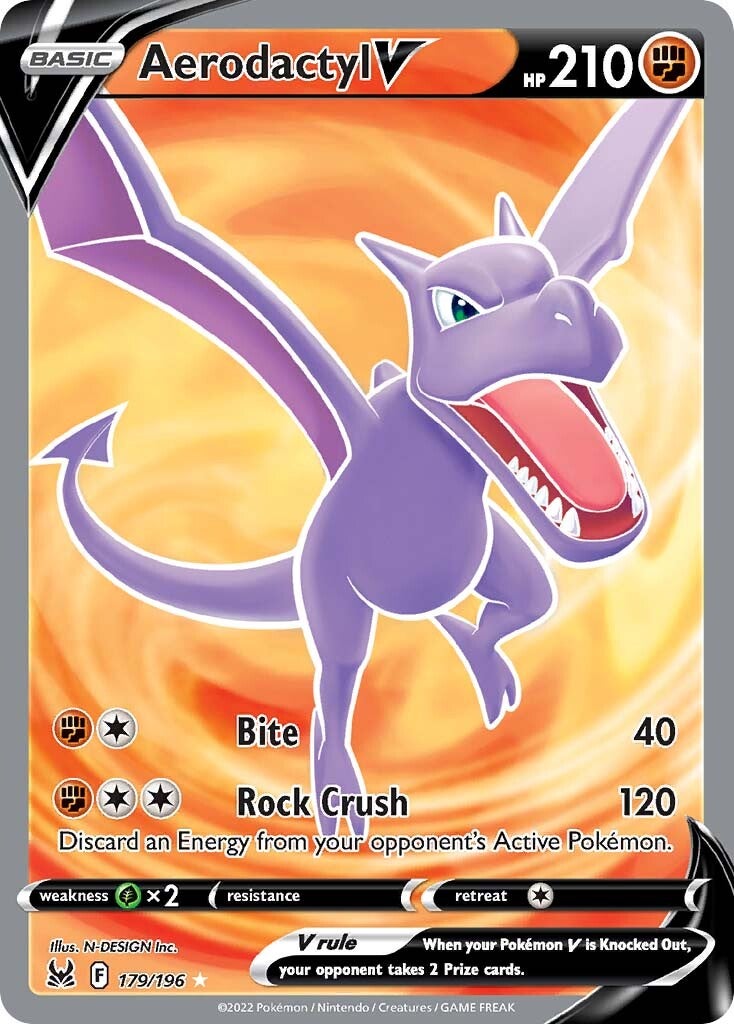 Aerodactyl V (179/196) [Sword & Shield: Lost Origin] | Infinity Cards & Collectibles