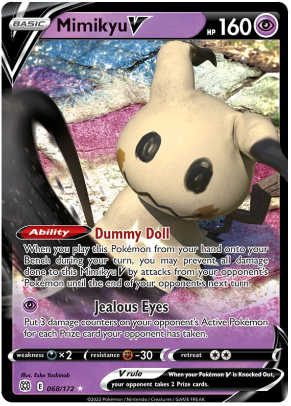 Mimikyu V (068/172) [Sword & Shield: Brilliant Stars] | Infinity Cards & Collectibles