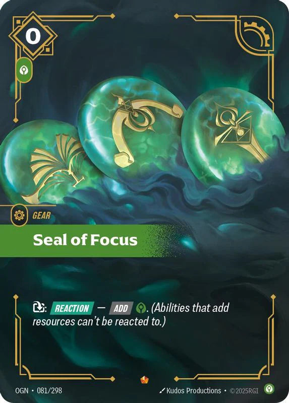 Riftbound - Seal of Focus - 081/298 - Epic | Infinity Cards & Collectibles
