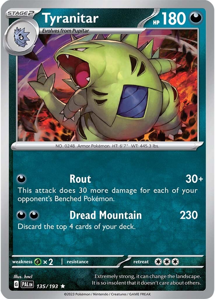 Tyranitar (135/193) [Scarlet & Violet: Paldea Evolved] | Infinity Cards & Collectibles