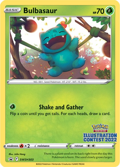 Bulbasaur (SWSH303) (Illustration Contest 2022) [Sword & Shield: Black Star Promos] | Infinity Cards & Collectibles
