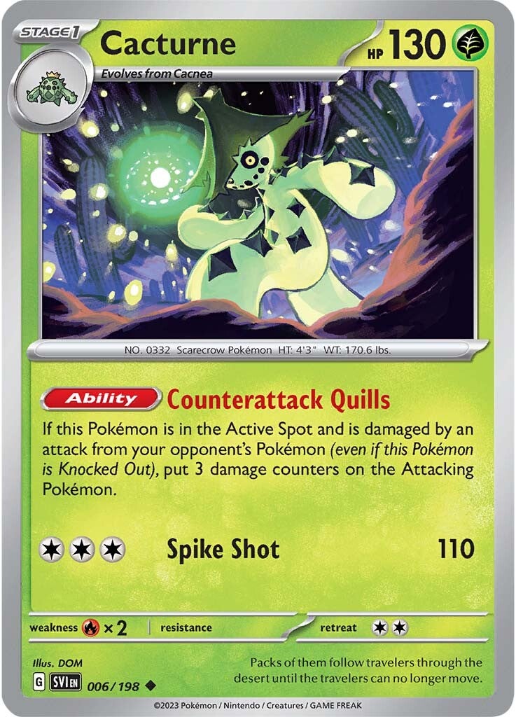 Cacturne (006/198) [Scarlet & Violet: Base Set] | Infinity Cards & Collectibles
