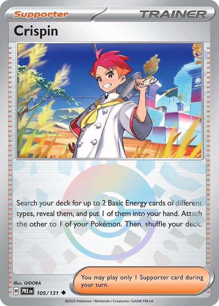 Crispin (105/131) (Poke Ball Pattern) [Scarlet & Violet: Prismatic Evolutions] | Infinity Cards & Collectibles