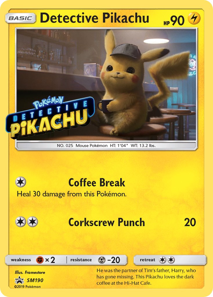 Detective Pikachu (SM190) (Stamped) [Sun & Moon: Black Star Promos] | Infinity Cards & Collectibles