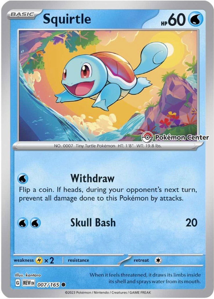 Squirtle (007/165) (Pokemon Center) [Scarlet & Violet 151] | Infinity Cards & Collectibles