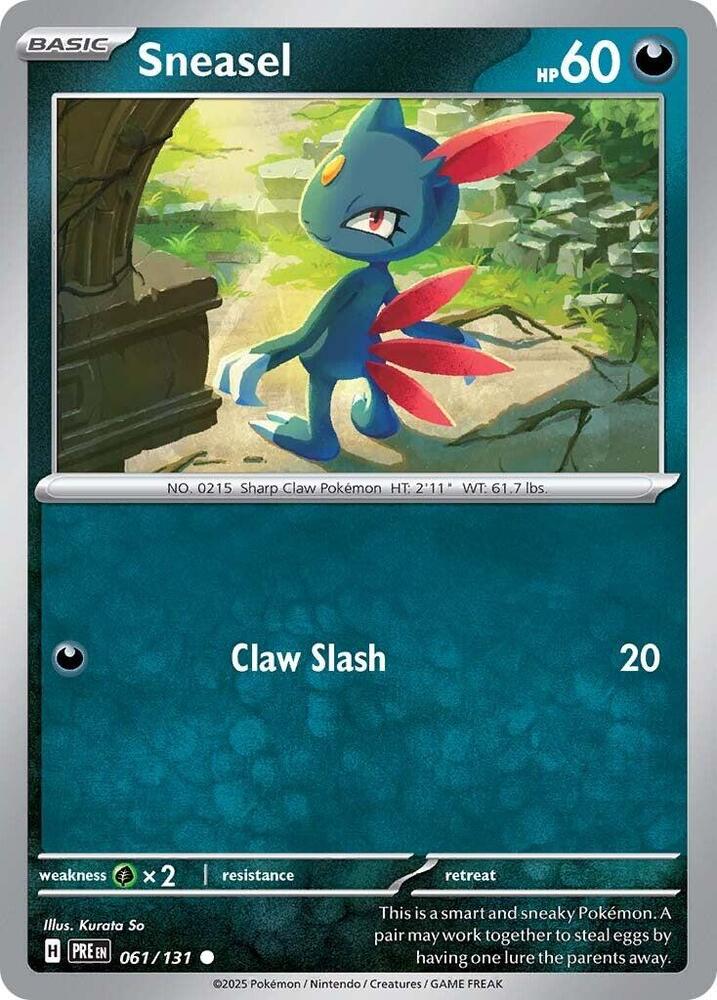 Sneasel (061/131) [Scarlet & Violet: Prismatic Evolutions] | Infinity Cards & Collectibles