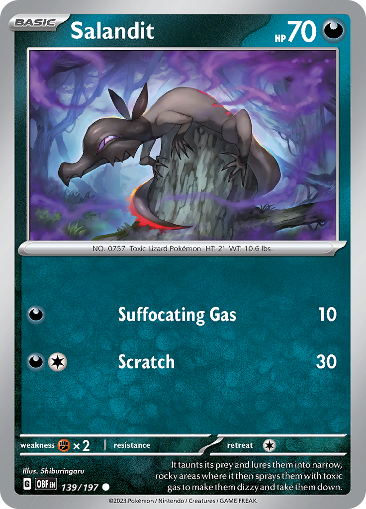 Salandit (139/197) [Scarlet & Violet: Obsidian Flames] | Infinity Cards & Collectibles