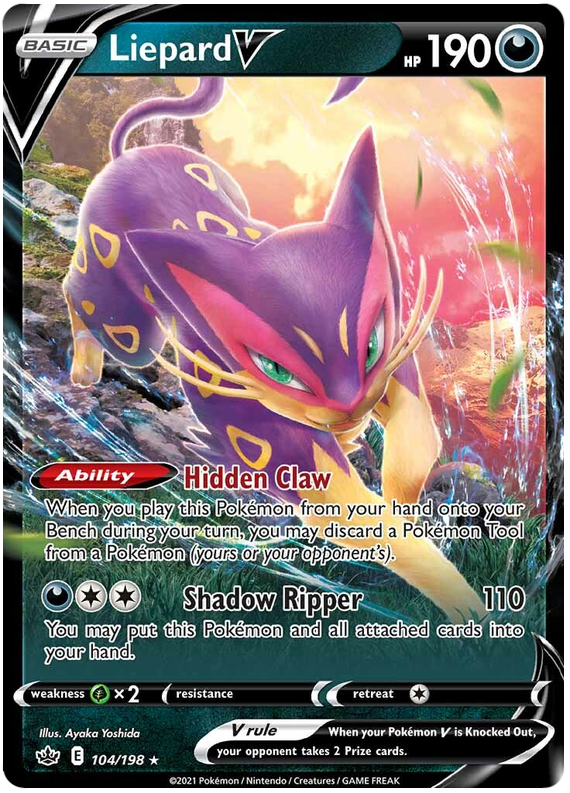 Liepard V (104/198) [Sword & Shield: Chilling Reign] | Infinity Cards & Collectibles