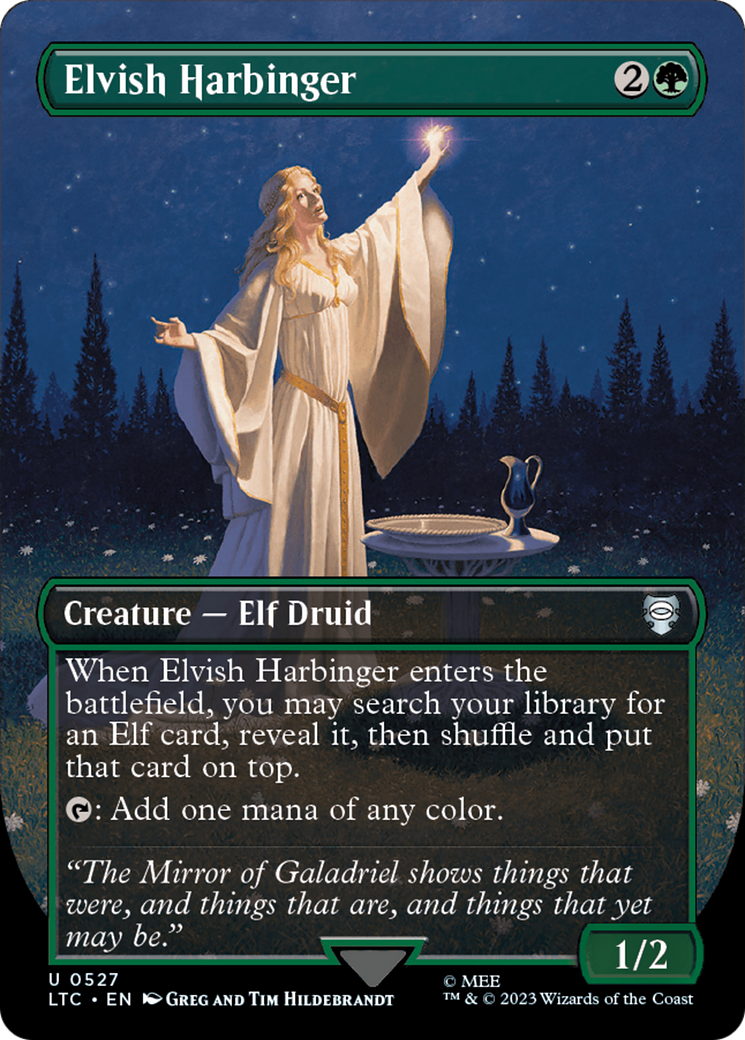 Elvish Harbinger (Borderless) [The Lord of the Rings: Tales of Middle-Earth Commander] | Infinity Cards & Collectibles