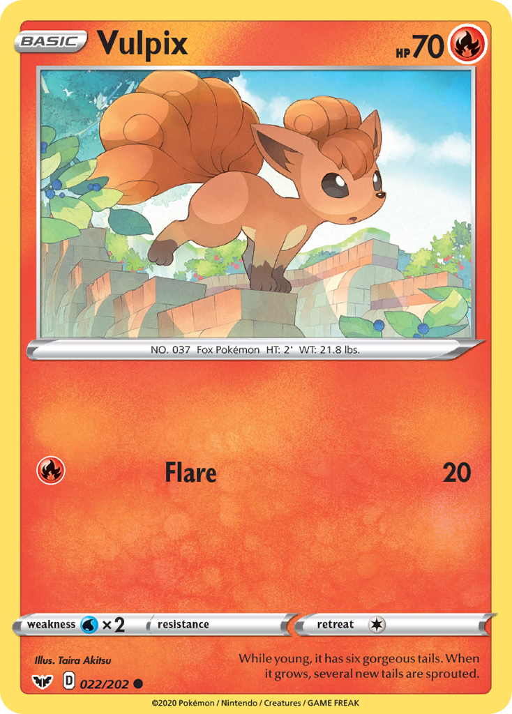 Vulpix (022/202) [Sword & Shield: Base Set] | Infinity Cards & Collectibles