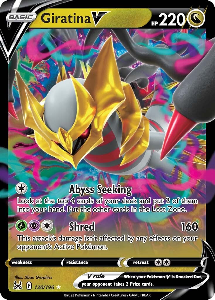 Giratina V (130/196) [Sword & Shield: Lost Origin] | Infinity Cards & Collectibles