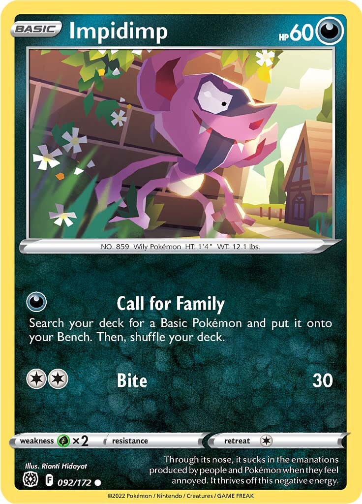 Impidimp (092/172) [Sword & Shield: Brilliant Stars] | Infinity Cards & Collectibles