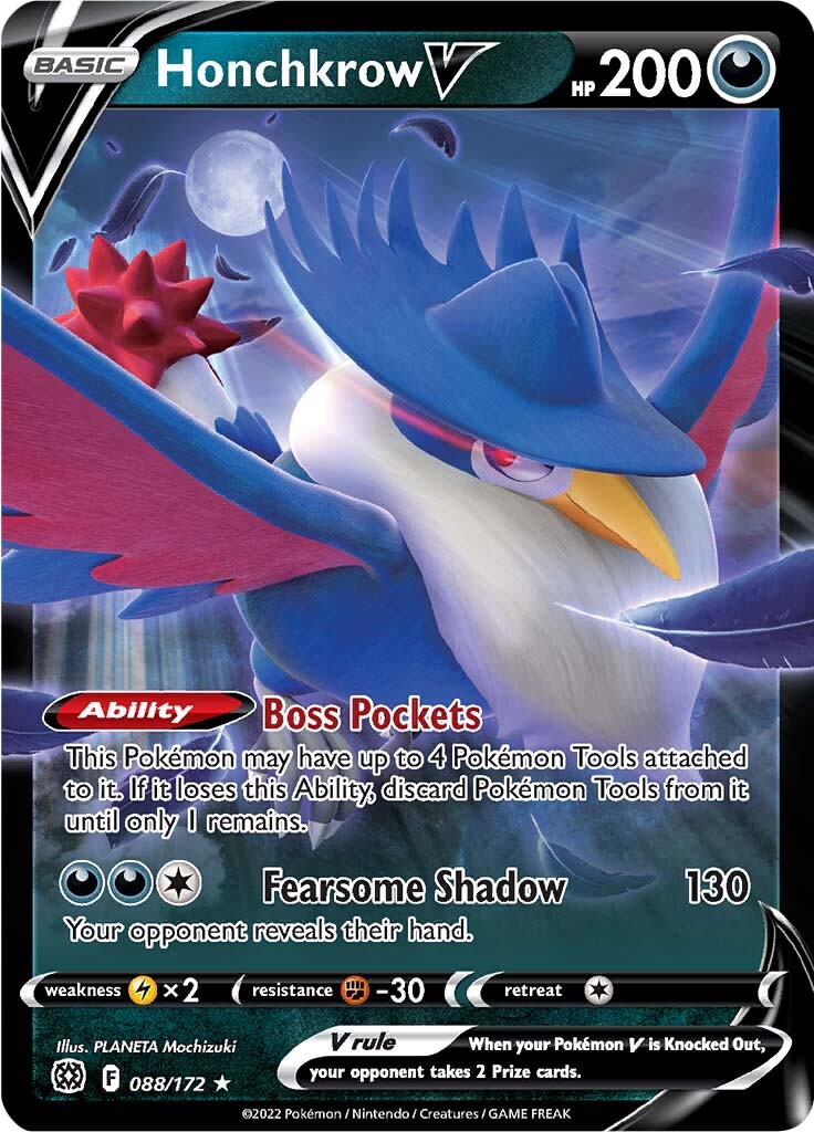 Honchkrow V (088/172) [Sword & Shield: Brilliant Stars] | Infinity Cards & Collectibles