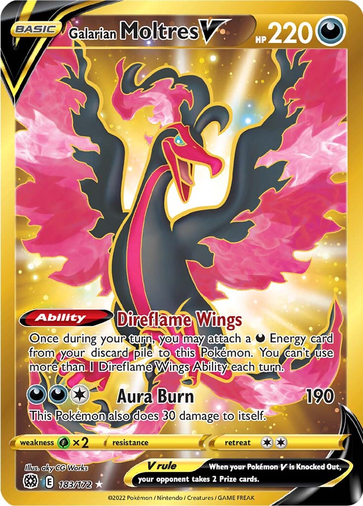 Galarian Moltres V (183/172) [Sword & Shield: Brilliant Stars] | Infinity Cards & Collectibles