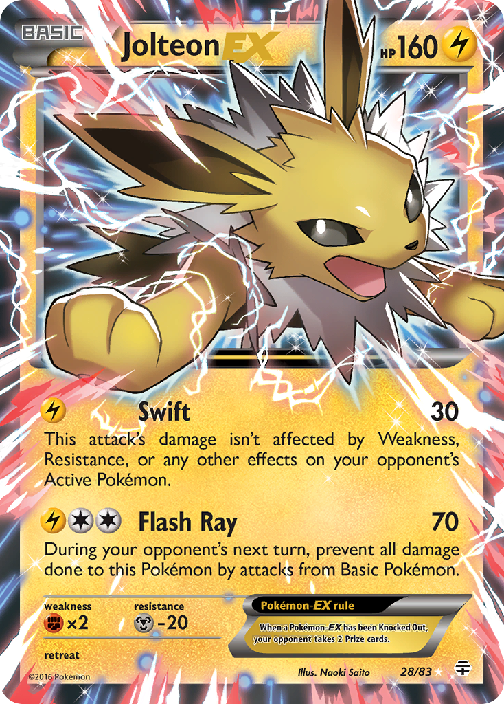 Jolteon EX (28/83) [XY: Generations] | Infinity Cards & Collectibles