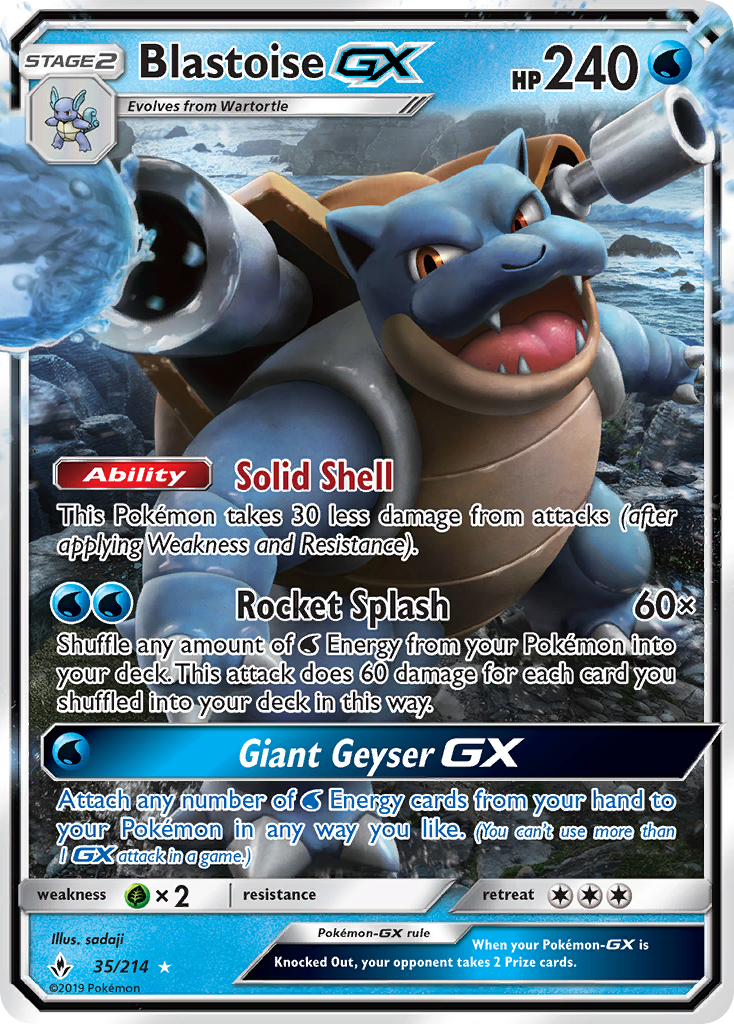 Blastoise GX (35/214) [Sun & Moon: Unbroken Bonds] | Infinity Cards & Collectibles