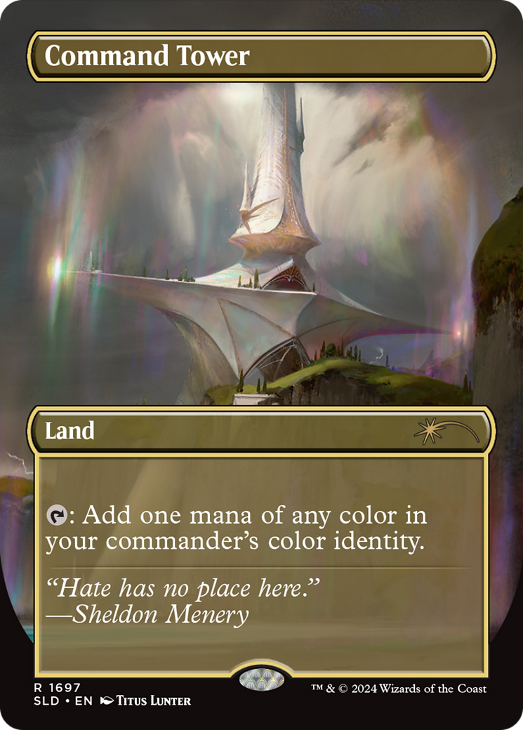 Command Tower (1697) (SLD-1697) - Secret Lair Drop (Borderless) Foil