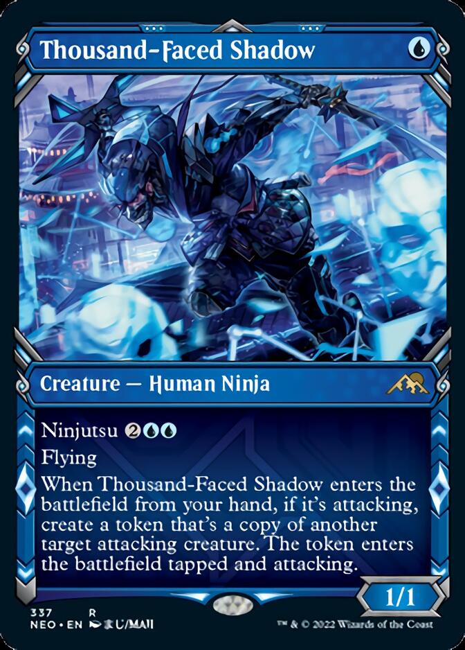 Thousand-Faced Shadow (Showcase Ninja) [Kamigawa: Neon Dynasty] | Infinity Cards & Collectibles