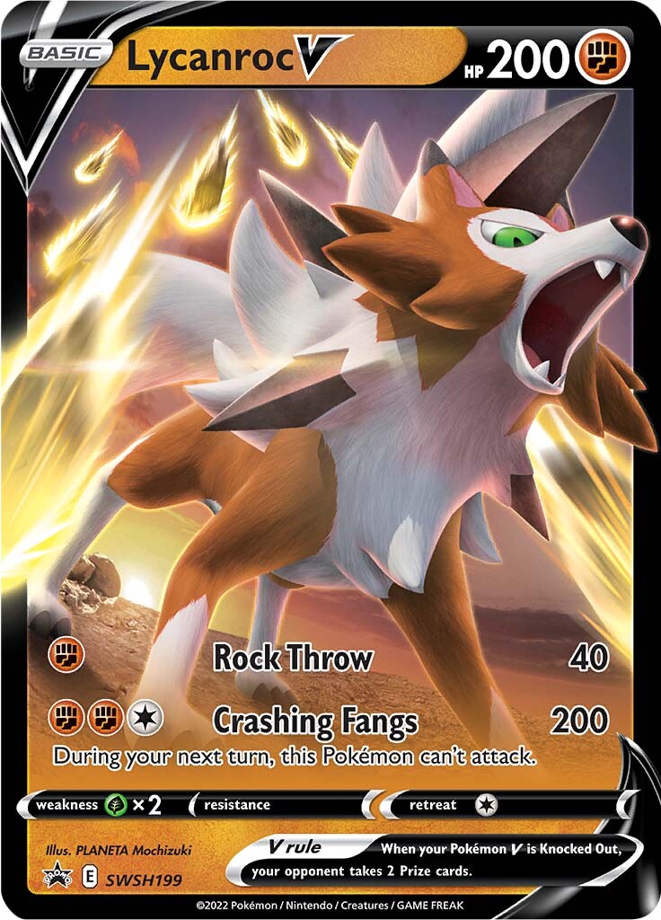 Lycanroc V (SWSH199) [Sword & Shield: Black Star Promos] | Infinity Cards & Collectibles