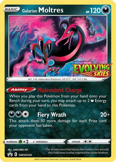 Galarian Moltres (SWSH125) (Prerelease Promo) [Sword & Shield: Black Star Promos] | Infinity Cards & Collectibles