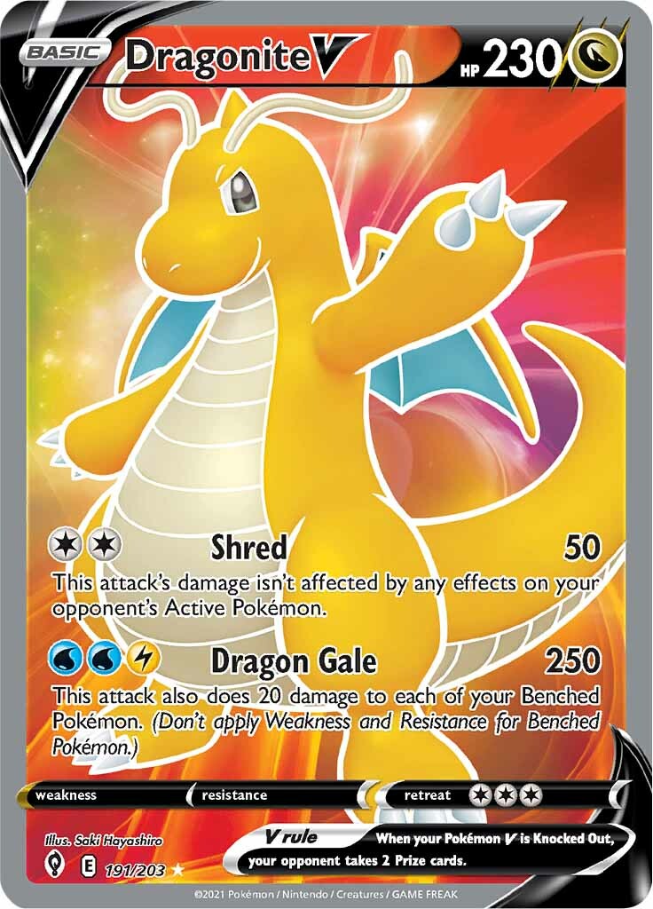 Dragonite V (191/203) [Sword & Shield: Evolving Skies] | Infinity Cards & Collectibles