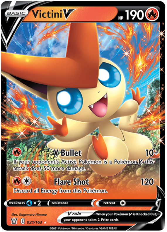 Victini V (021/163) [Sword & Shield: Battle Styles] | Infinity Cards & Collectibles