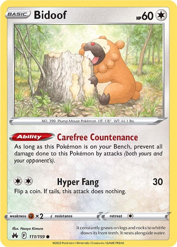 Bidoof (111/159) [Sword & Shield: Crown Zenith] | Infinity Cards & Collectibles