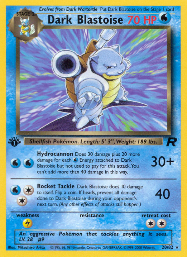 Dark Blastoise (20/82) [Team Rocket 1st Edition] | Infinity Cards & Collectibles