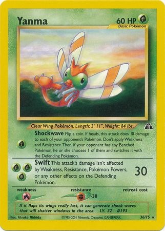 Yanma (36/75) [Neo Discovery Unlimited] | Infinity Cards & Collectibles