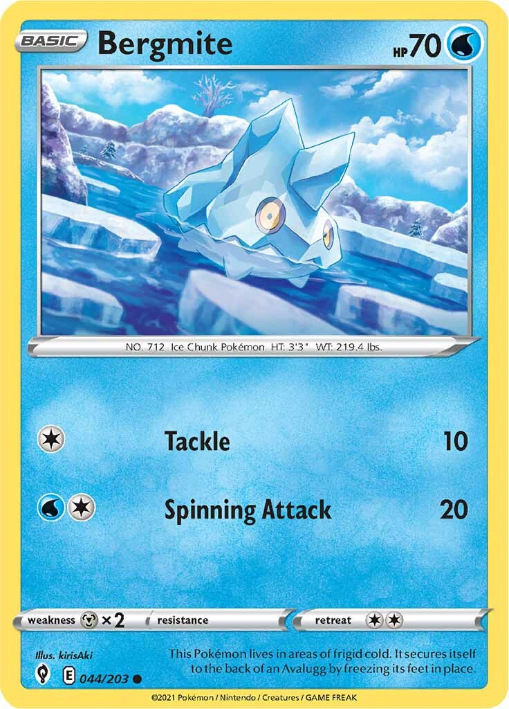 Bergmite (044/203) [Sword & Shield: Evolving Skies] | Infinity Cards & Collectibles