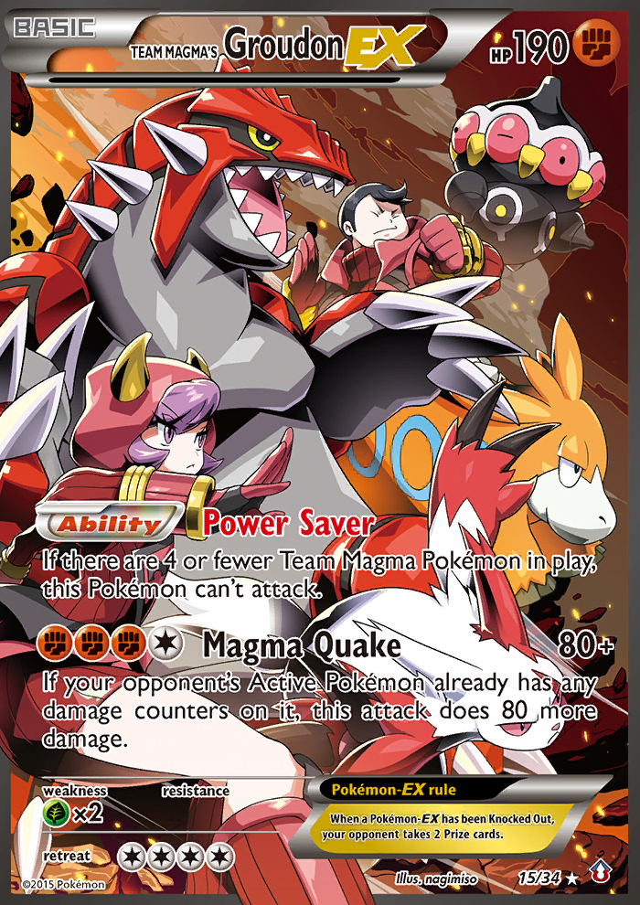 Team Magma's Groudon ex (15/34) [XY: Double Crisis] | Infinity Cards & Collectibles