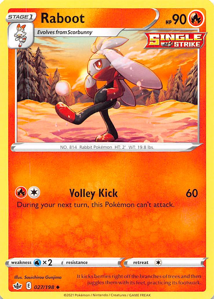 Raboot (027/198) [Sword & Shield: Chilling Reign] | Infinity Cards & Collectibles