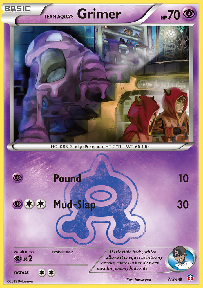 Team Aqua's Grimer (7/34) [XY: Double Crisis] | Infinity Cards & Collectibles