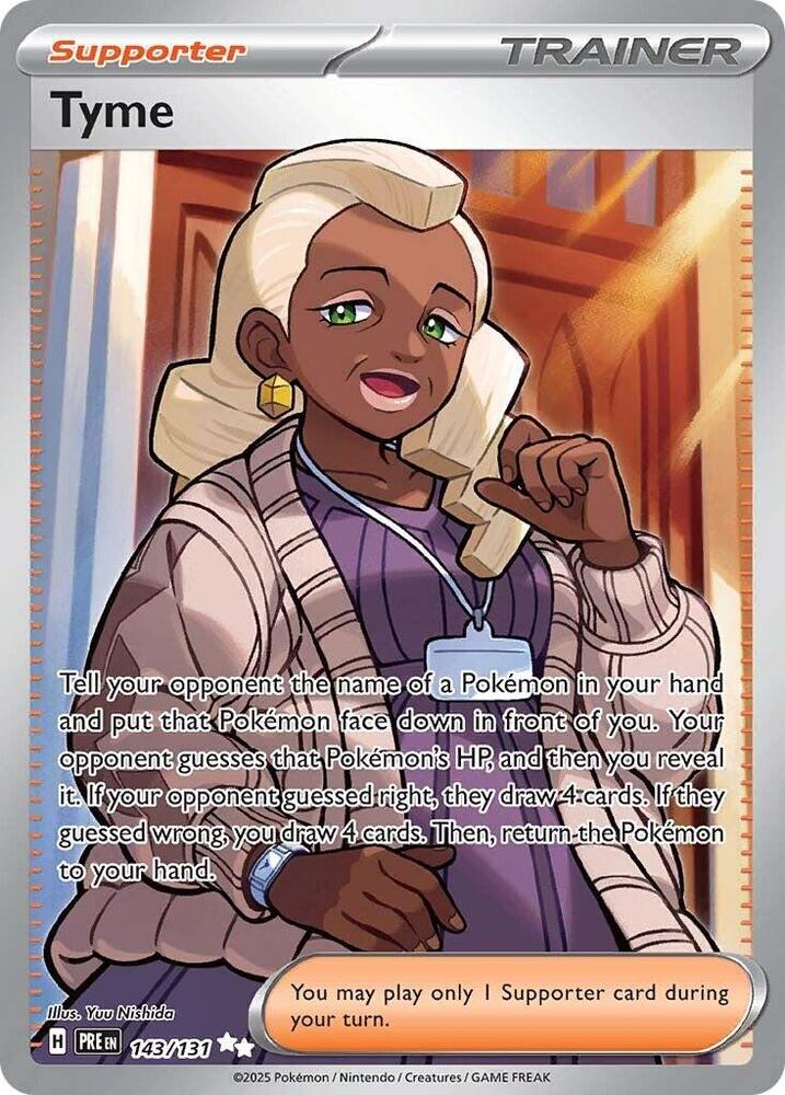 Tyme (143/131) [Scarlet & Violet: Prismatic Evolutions] | Infinity Cards & Collectibles