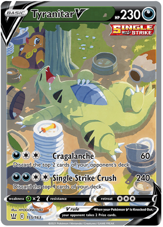 Tyranitar V (155/163) [Sword & Shield: Battle Styles] | Infinity Cards & Collectibles