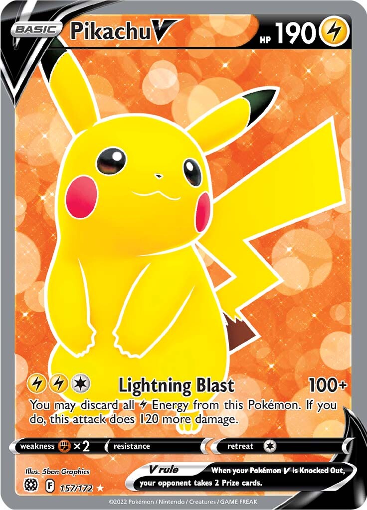 Pikachu V (157/172) [Sword & Shield: Brilliant Stars] | Infinity Cards & Collectibles