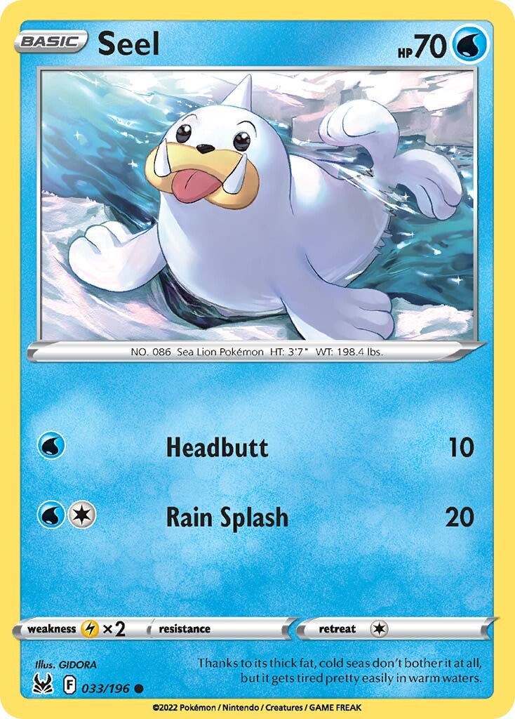 Seel (033/196) [Sword & Shield: Lost Origin] | Infinity Cards & Collectibles