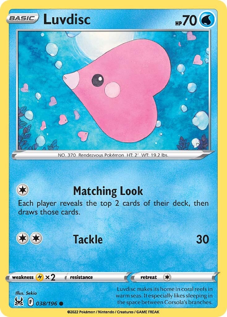 Luvdisc (038/196) [Sword & Shield: Lost Origin] | Infinity Cards & Collectibles