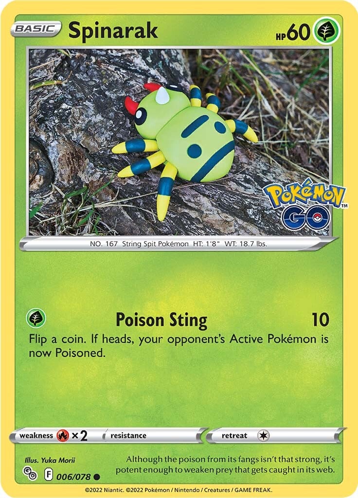 Spinarak (006/078) [Pokémon GO] | Infinity Cards & Collectibles
